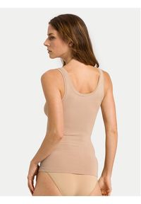 Hanro Top Touch Feeling 71814 Beżowy Slim Fit. Kolor: beżowy. Materiał: syntetyk #6