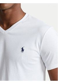 Polo Ralph Lauren T-Shirt 710671453008 Biały Slim Fit. Typ kołnierza: polo. Kolor: biały. Materiał: bawełna #4