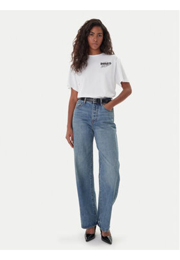 Hugo - HUGO T-Shirt Vintage 50550148 Biały Relaxed Fit. Kolor: biały. Materiał: bawełna. Styl: vintage