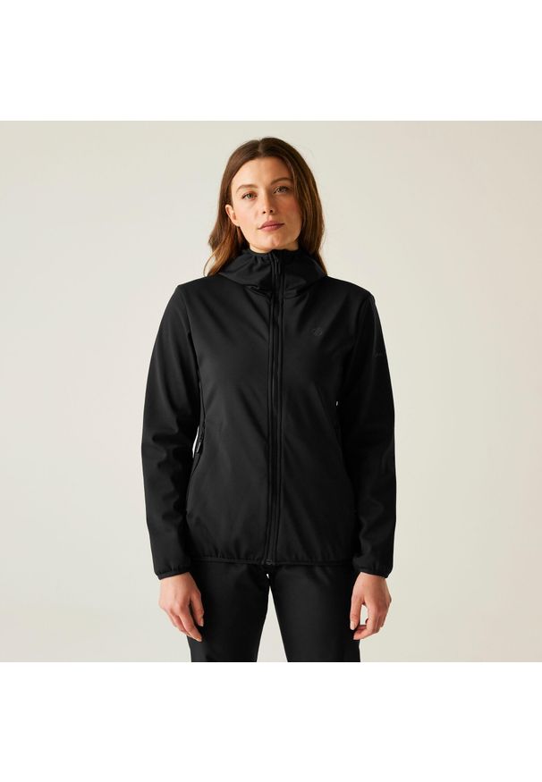 DARE 2B - Damski mrożony wodoodporny, oddychający, wiatroszczelny softshell. Kolor: czarny. Materiał: softshell. Sport: turystyka piesza