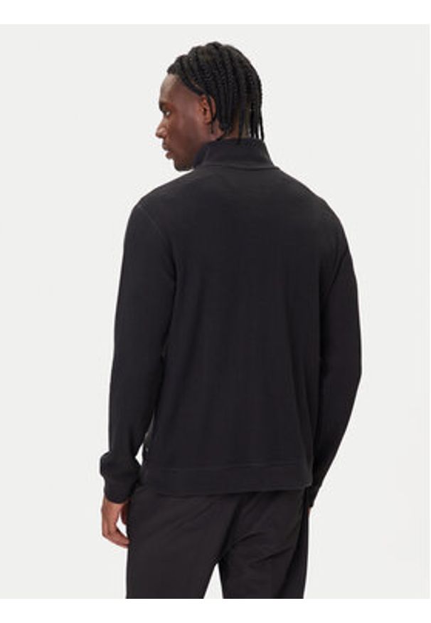 BOSS Bluza Structure 50545597 Czarny Regular Fit. Kolor: czarny. Materiał: bawełna, syntetyk