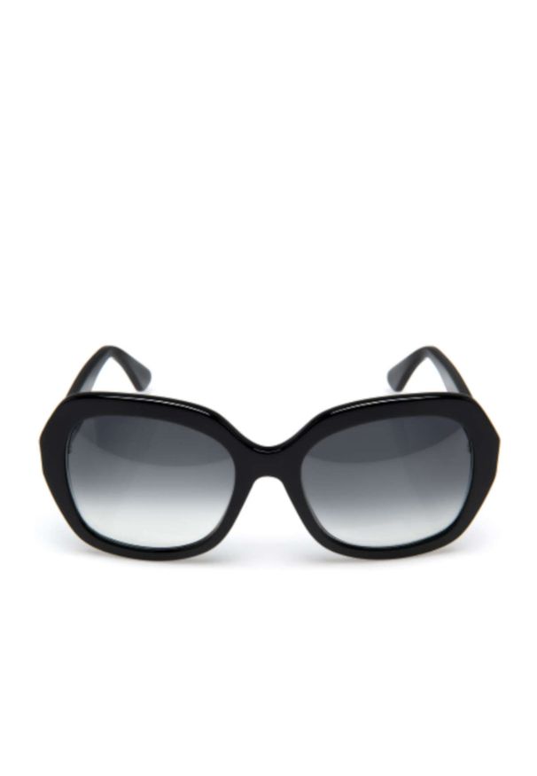 Luisa Spagnoli - LUISA SPAGNOLI - Czarne okulary przeciwsłoneczne. Kolor: czarny. Wzór: aplikacja