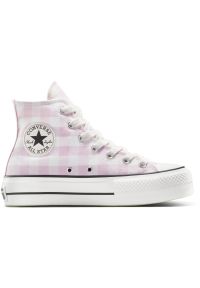 Buty sportowe Converse Chuck Taylor As Lift. Kolor: fioletowy. Materiał: materiał. Styl: sportowy #1