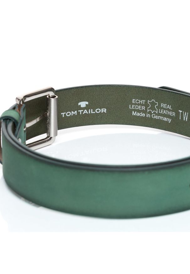 Tom Tailor - TOM TAILOR PASEK SKÓRZANY SOPO-TT376 571 40mm Ledergürtel RO2689. Materiał: skóra. Wzór: paski. Styl: klasyczny