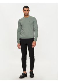 Calvin Klein Sweter K10K113549 Zielony Regular Fit. Kolor: zielony. Materiał: bawełna #3
