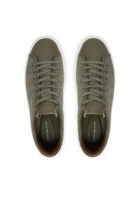 TOMMY HILFIGER - Tommy Hilfiger Sneakersy Dress Casual Mix FM0FM05993 Khaki. Okazja: na co dzień. Kolor: brązowy. Materiał: skóra, zamsz #2