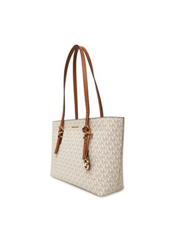 MICHAEL Michael Kors Torebka Quinn 30T5GQNT2B Beżowy. Kolor: beżowy. Materiał: skórzane