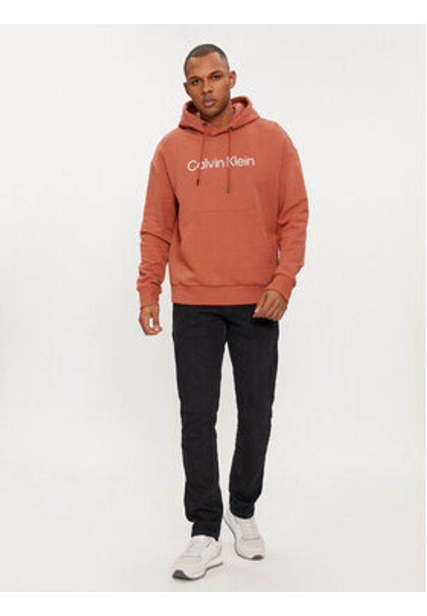 Calvin Klein Bluza Hero K10K111345 Pomarańczowy Relaxed Fit. Kolor: pomarańczowy. Materiał: bawełna