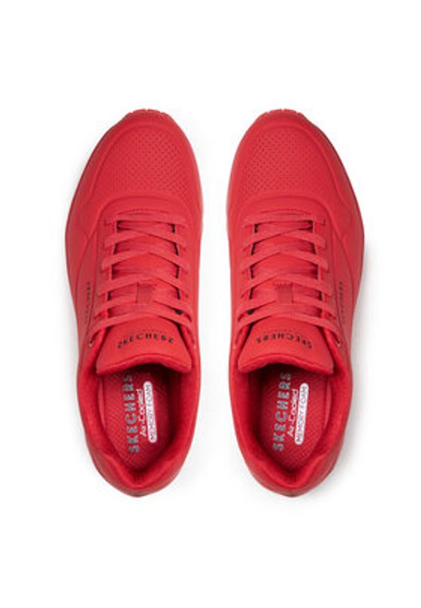 skechers - Skechers Sneakersy Uno Stand On Air 52458/RED Czerwony. Kolor: czerwony. Materiał: skóra
