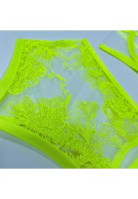 Intica - Komplet bielizny z delikatnymi zdobieniami dla podkreślenia sylwetki Lelah. Kolor: zielony. Materiał: materiał. Wzór: aplikacja #10