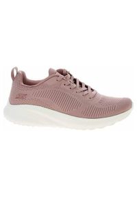 skechers - Buty do chodzenia damskie Skechers Bobs Squad Chaos Face Off. Zapięcie: sznurówki. Kolor: różowy. Materiał: materiał, syntetyk. Szerokość cholewki: normalna. Model: Skechers Sport. Sport: turystyka piesza