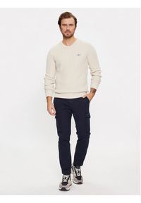 Aeronautica Militare Sweter 232MA1482L512 Écru Regular Fit. Materiał: bawełna