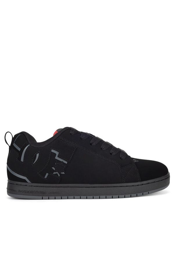 DC Shoes Sneakersy COURT GRAFFIK 300529-BLR Czarny. Kolor: czarny. Materiał: nubuk, skóra