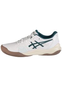 Buty do tenisa męskie Asics Gel Challenger 14. Kolor: biały, wielokolorowy, zielony. Materiał: materiał, syntetyk. Szerokość cholewki: normalna. Sport: tenis