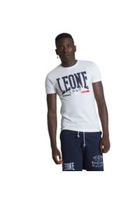 LEONE 1947 APPAREL - Męska koszulka z krótkim rękawem Leone 1947 Apparel. Kolor: biały. Materiał: tkanina. Długość rękawa: krótki rękaw. Długość: krótkie. Sport: fitness