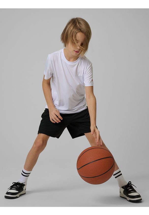 4f - 4F Spodenki sportowe szybkoschnące chłopięce - czarne 134/140 (8-10 lat). Kolor: czarny. Materiał: syntetyk, materiał. Sezon: lato. Styl: sportowy