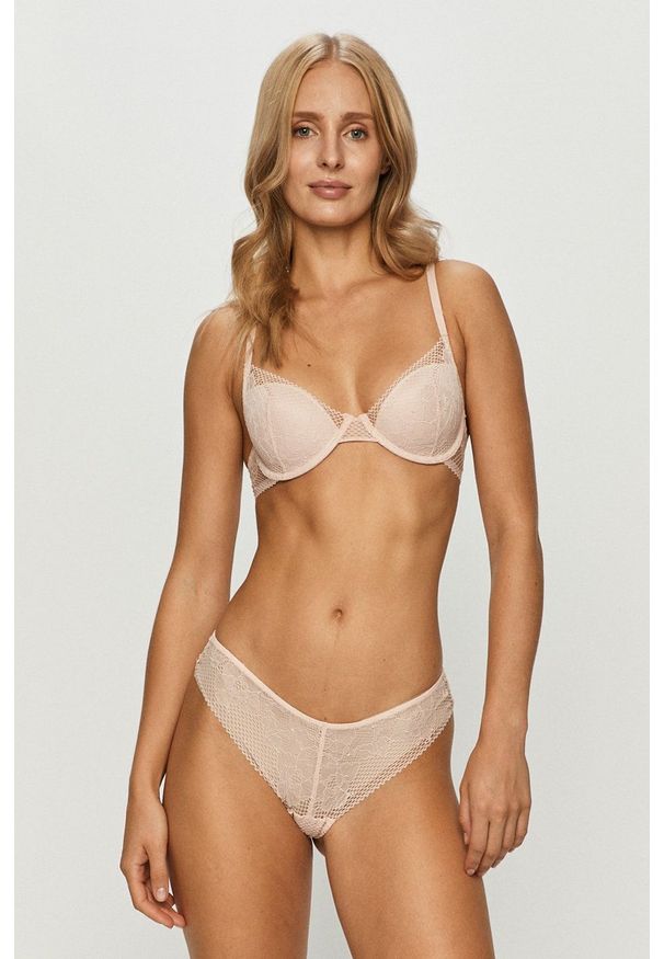 DKNY - Dkny - Stringi. Kolor: różowy