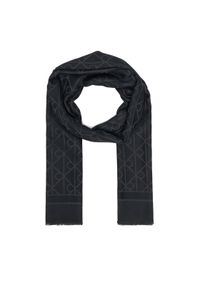 Calvin Klein Szal Emblem Aop Glossy Tonal Scarf LV04F8096G Czarny. Kolor: czarny. Materiał: materiał #1