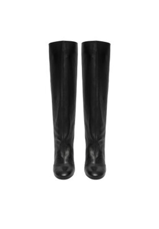 Gino Rossi - GINO ROSSI Kozaki SLT2301-1601 Czarny. Kolor: czarny. Materiał: skóra