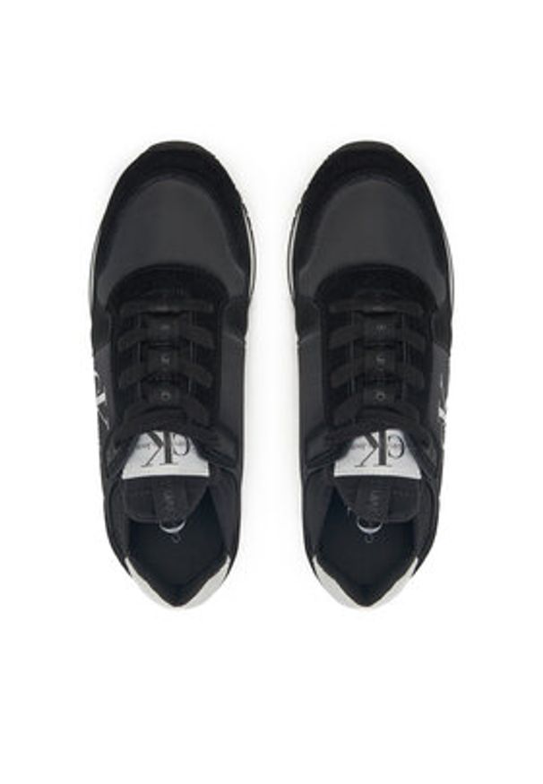 Calvin Klein Jeans Sneakersy Runner Sock Laceup Ny-Lth W YW0YW00840 Czarny. Kolor: czarny. Materiał: zamsz, skóra