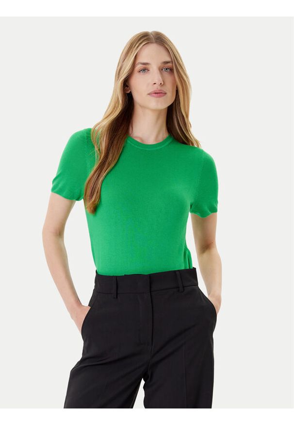 Calvin Klein Sweter LV044A307G Zielony Regular Fit. Kolor: zielony. Materiał: wiskoza