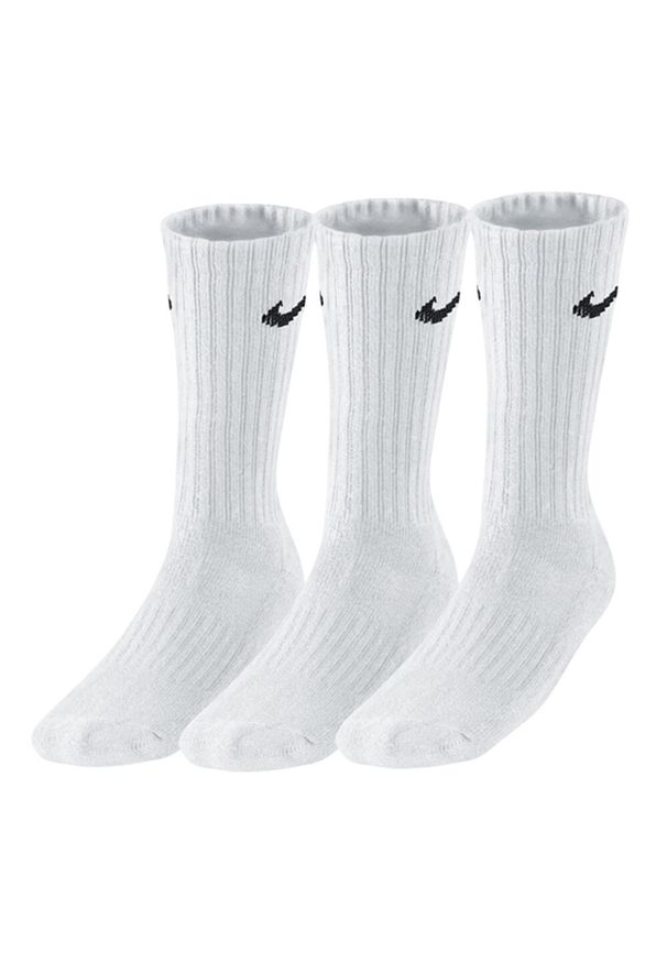 Nike - Bawełniane Skarpetki Unisex Dla Dorosłych (zestaw 3 Sztuk). Kolor: biały. Materiał: bawełna. Sport: turystyka piesza