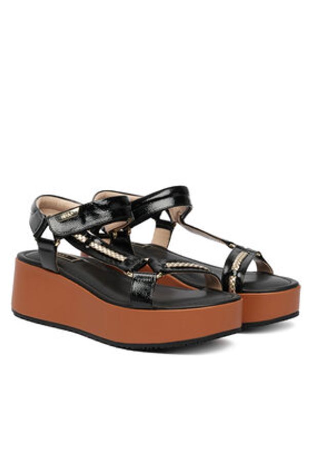 Liu Jo Sandały Flo 05 SA6151 EX226 Czarny. Kolor: czarny. Materiał: skóra