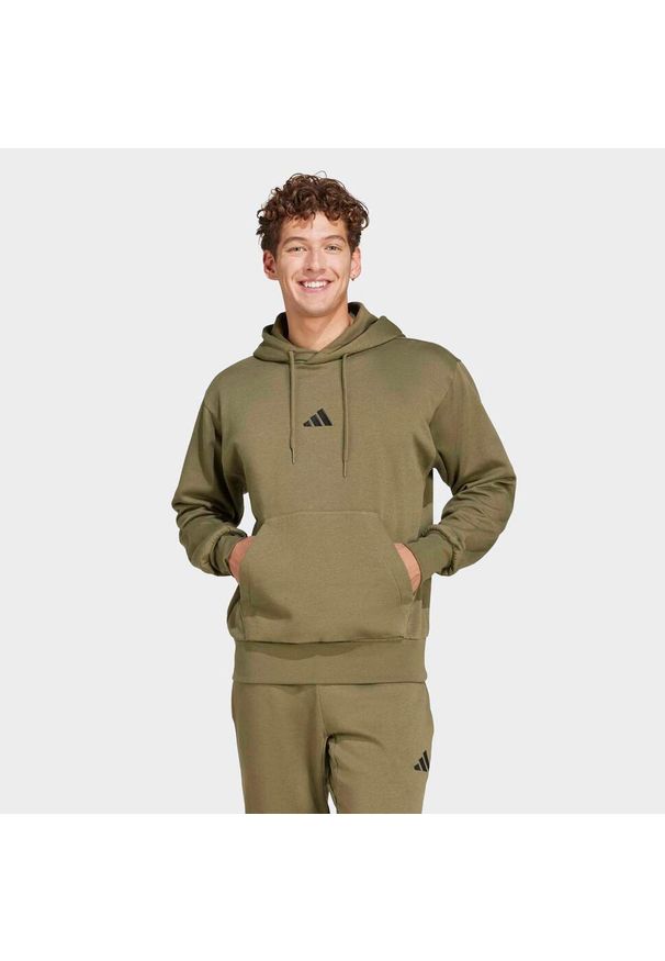 Adidas - Bluza z kapturem męska ADIDAS. Typ kołnierza: kaptur. Materiał: bawełna. Sport: fitness