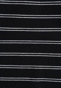 Renee - Czarne Casualowe Szorty High Waist w Prążki z Bawełnianej Tkaniny Lennliss. Okazja: na co dzień. Stan: podwyższony. Kolor: czarny. Materiał: bawełna, tkanina. Wzór: prążki. Sezon: lato. Styl: casual #4