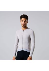 ACELERA - Męska koszulka kolarska Thermo Fleece z długim rękawem. Kolor: szary. Materiał: polar. Długość rękawa: długi rękaw. Długość: długie. Sport: kolarstwo #1