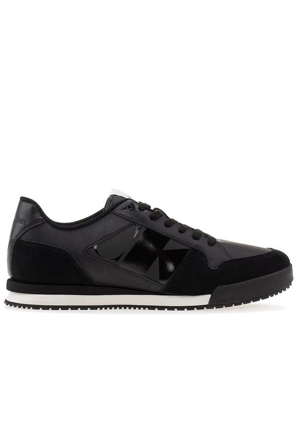 Buty Calvin Klein Low Profile Runner Mod Vint YM0YM00695-BEH - czarne. Okazja: na co dzień, na spacer. Kolor: czarny. Materiał: skóra, materiał, guma. Szerokość cholewki: normalna. Sport: turystyka piesza