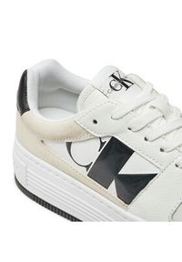 Calvin Klein Jeans Sneakersy Bold Platf Low Lace Mix Nbs Mtr YW0YW01482 Biały. Kolor: biały. Materiał: skóra