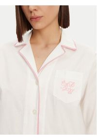 Lauren Ralph Lauren - LAUREN RALPH LAUREN Piżama ILN12417 Biały Relaxed Fit. Kolor: biały. Materiał: bawełna