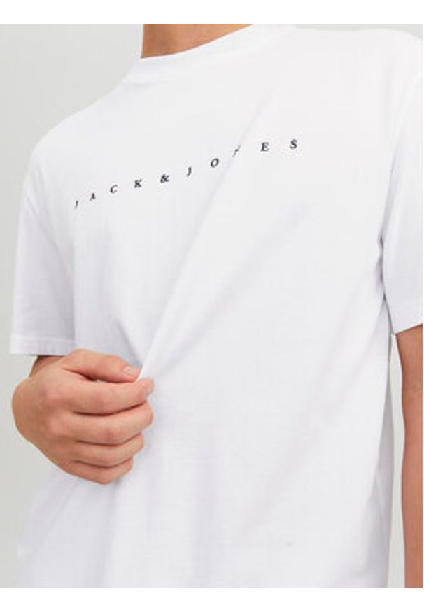 Jack & Jones T-Shirt Star 12234746 Biały Relaxed Fit. Kolor: biały. Materiał: bawełna