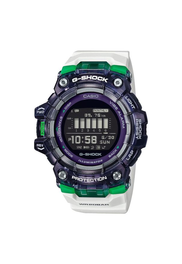 Casio - CASIO RABAT ZEGAREK G-SHOCK G-Squad GBD-100SM-1A7ER. Rodzaj zegarka: cyfrowe. Materiał: tworzywo sztuczne. Styl: sportowy