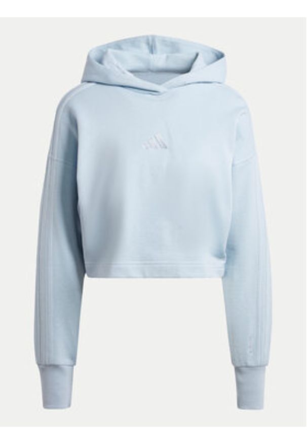 Adidas - adidas Bluza ALL SZN French Terry 3-Stripes IY6847 Niebieski Regular Fit. Kolor: niebieski. Materiał: bawełna