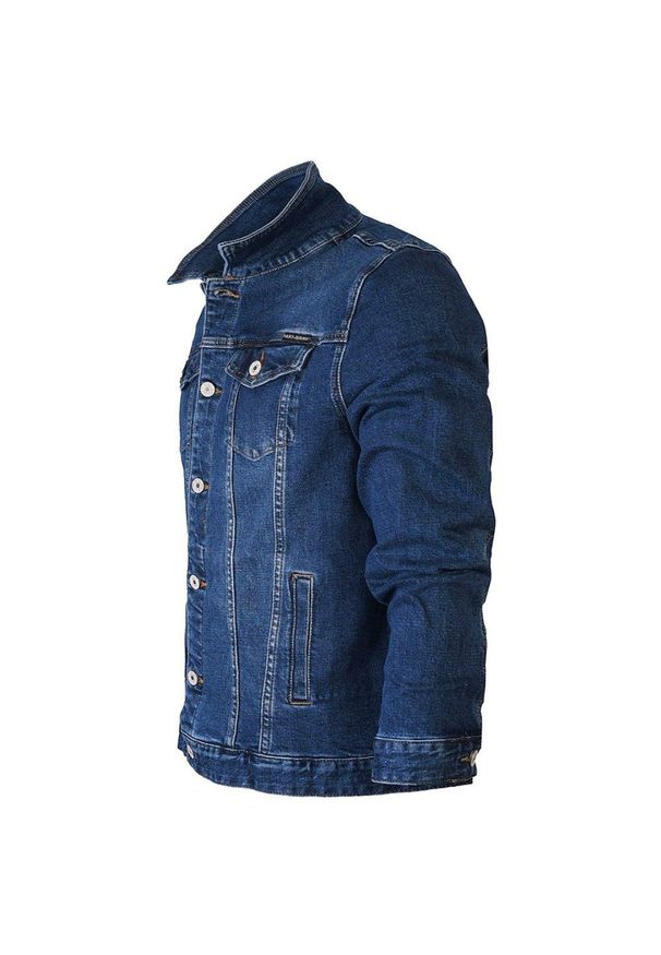 Pako Jeans - Kurtka Jeansowa Granatowa, Męska, Wiosenno-Letnia, Katana -PAKO JEANS. Kolor: niebieski. Materiał: bawełna, tkanina, elastan. Sezon: lato, wiosna. Styl: klasyczny