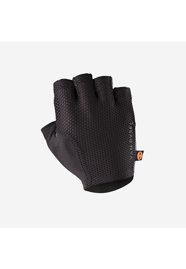 VAN RYSEL - Rękawiczki rowerowe szosowe Van Rysel 920 Elastic Interface®. Kolor: czarny. Materiał: tkanina. Sport: kolarstwo