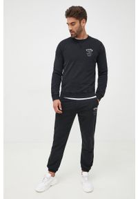 Aeronautica Militare bluza bawełniana męska kolor czarny gładka. Kolor: czarny. Materiał: bawełna. Wzór: gładki #2