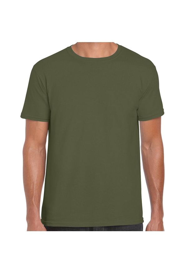 GILDAN - Koszulka Softstyle Dla Dorosłych Unisex. Kolor: zielony. Sport: turystyka piesza