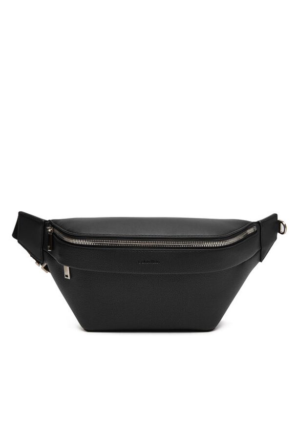 Calvin Klein Saszetka nerka Micro Pebble Waistbag 38 LV04D3002G Czarny. Kolor: czarny. Materiał: skóra