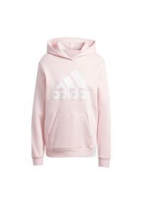 Adidas - Bluza z kapturem Essentials Logo Boyfriend Fleece. Typ kołnierza: kaptur. Kolor: różowy #2