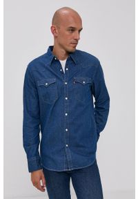 Levi's® - Levi's - Koszula jeansowa. Okazja: na spotkanie biznesowe, na co dzień. Typ kołnierza: kołnierzyk klasyczny. Kolor: niebieski. Materiał: jeans. Długość rękawa: długi rękaw. Długość: długie. Wzór: gładki. Styl: biznesowy, casual, klasyczny #4