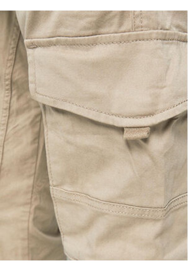 Jack & Jones Joggery Paul 12193754 Beżowy Slim Fit. Kolor: beżowy. Materiał: bawełna