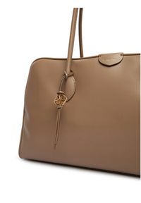 Calvin Klein Torebka Emblem Trio Large Work Bag LV04F3368G Beżowy. Kolor: beżowy. Materiał: skórzane #4