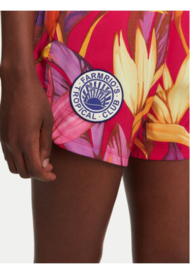Adidas - adidas Szorty sportowe FARM Rio Pacer JD6279 Różowy Loose Fit. Kolor: różowy. Materiał: syntetyk