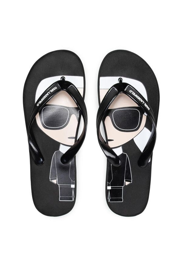 Karl Lagerfeld - KARL LAGERFELD Japonki KL71005 Czarny. Kolor: czarny