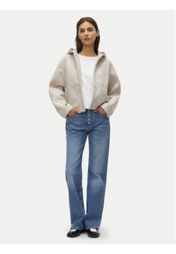 Vero Moda Kurtka przejściowa Fortunerome 10331598 Beżowy Regular Fit. Kolor: beżowy. Materiał: syntetyk