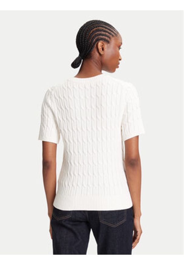TOMMY HILFIGER - Tommy Hilfiger Sweter WW0WW45656 Écru Regular Fit. Materiał: bawełna