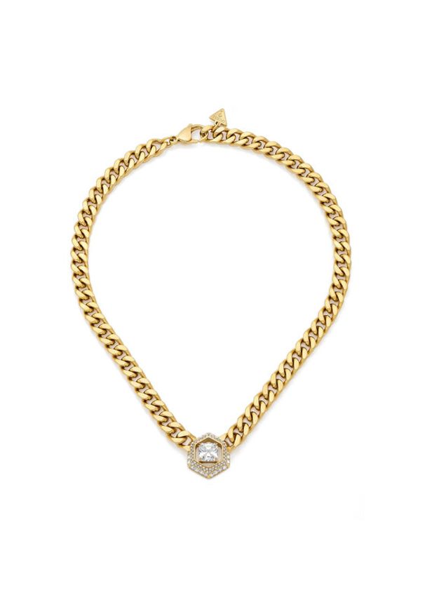 Guess Naszyjnik JUBN06 185JW Złoty. Materiał: ze stali nierdzewnej, ze stali. Kolor: złoty